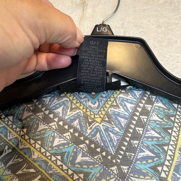 Steve Madden Poncho Shawl Sheer Chiffon Abstract Boho Gypsy Maximalist - Picture 3 of 5